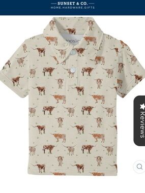 Goosies Cow Print Polo Shirt